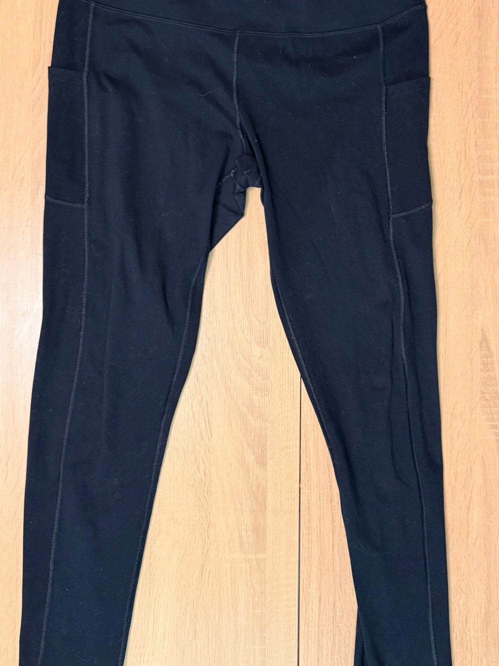 IUGA Black High-Rise Leggings Yoga Pants with Dual Side Pockets